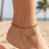EverMine Crystal Raw Pyrite Anklet Stone of Money, Protection & Power Pyrite Anklet for Women